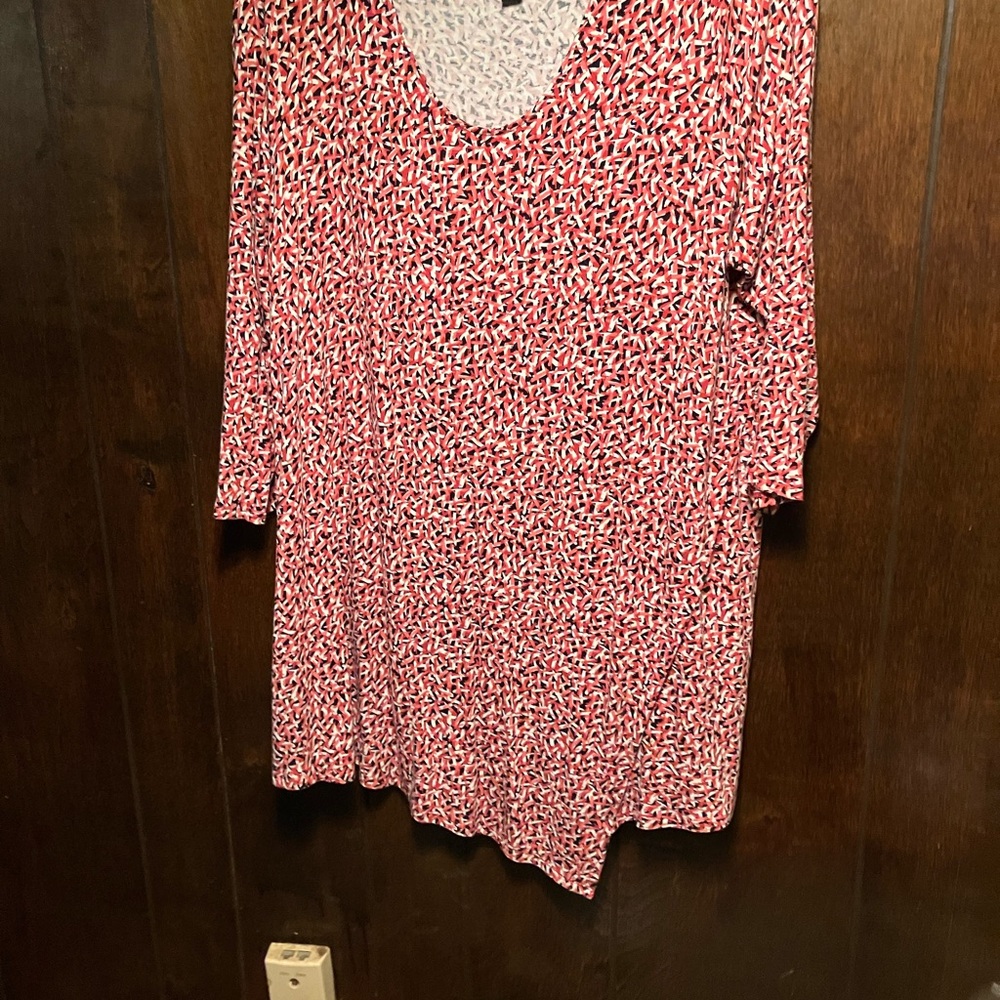 J Jill Women's Patterned Tunic Asymmetrical Front L